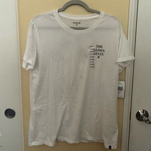 White Extra Large Hurley Aloha T-Shirt for Women
